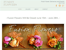 Tablet Screenshot of fusionflowers.net